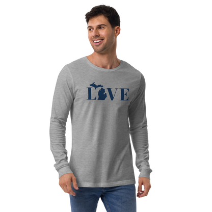 Michigan 'Love' T-Shirt (Didone Font) | Unisex Long Sleeve