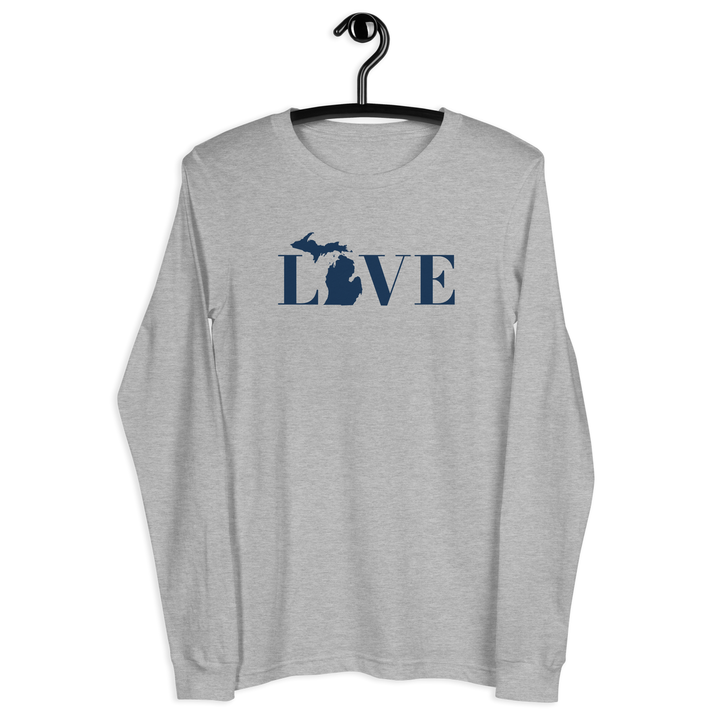 Michigan 'Love' T-Shirt (Didone Font) | Unisex Long Sleeve