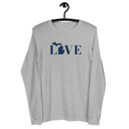 Michigan 'Love' T-Shirt (Didone Font) | Unisex Long Sleeve