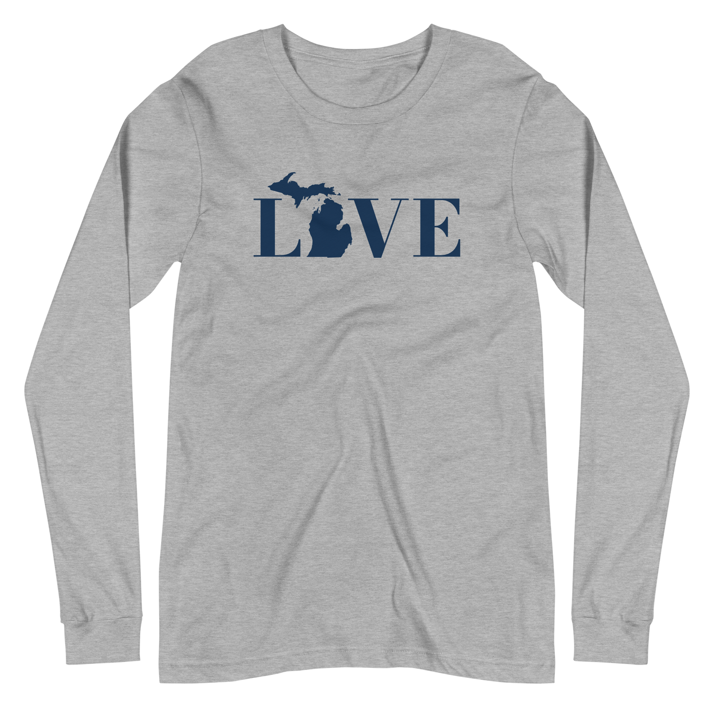 Michigan 'Love' T-Shirt (Didone Font) | Unisex Long Sleeve