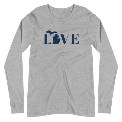 Michigan 'Love' T-Shirt (Didone Font) | Unisex Long Sleeve