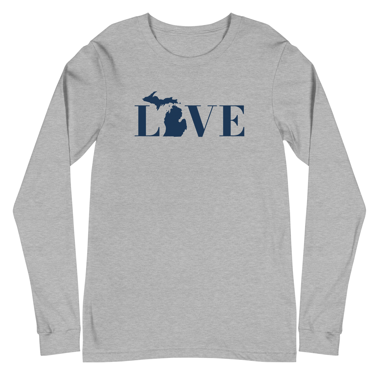 Michigan 'Love' T-Shirt (Didone Font) | Unisex Long Sleeve