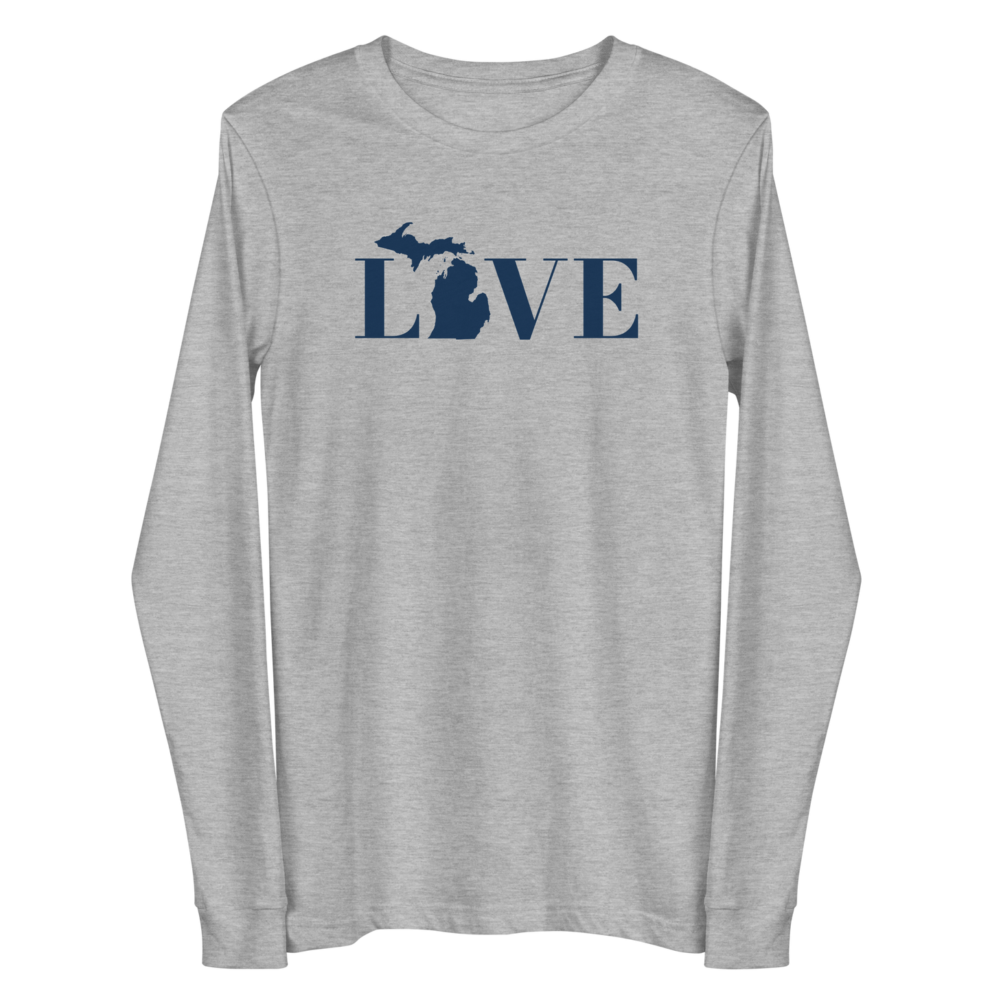 Michigan 'Love' T-Shirt (Didone Font) | Unisex Long Sleeve