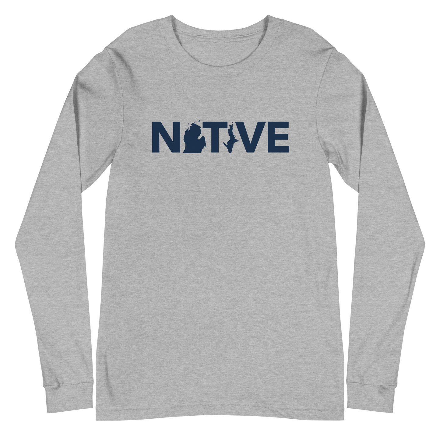 Michigan 'Native' T-Shirt (Geometric Sans Font) | Unisex Long Sleeve