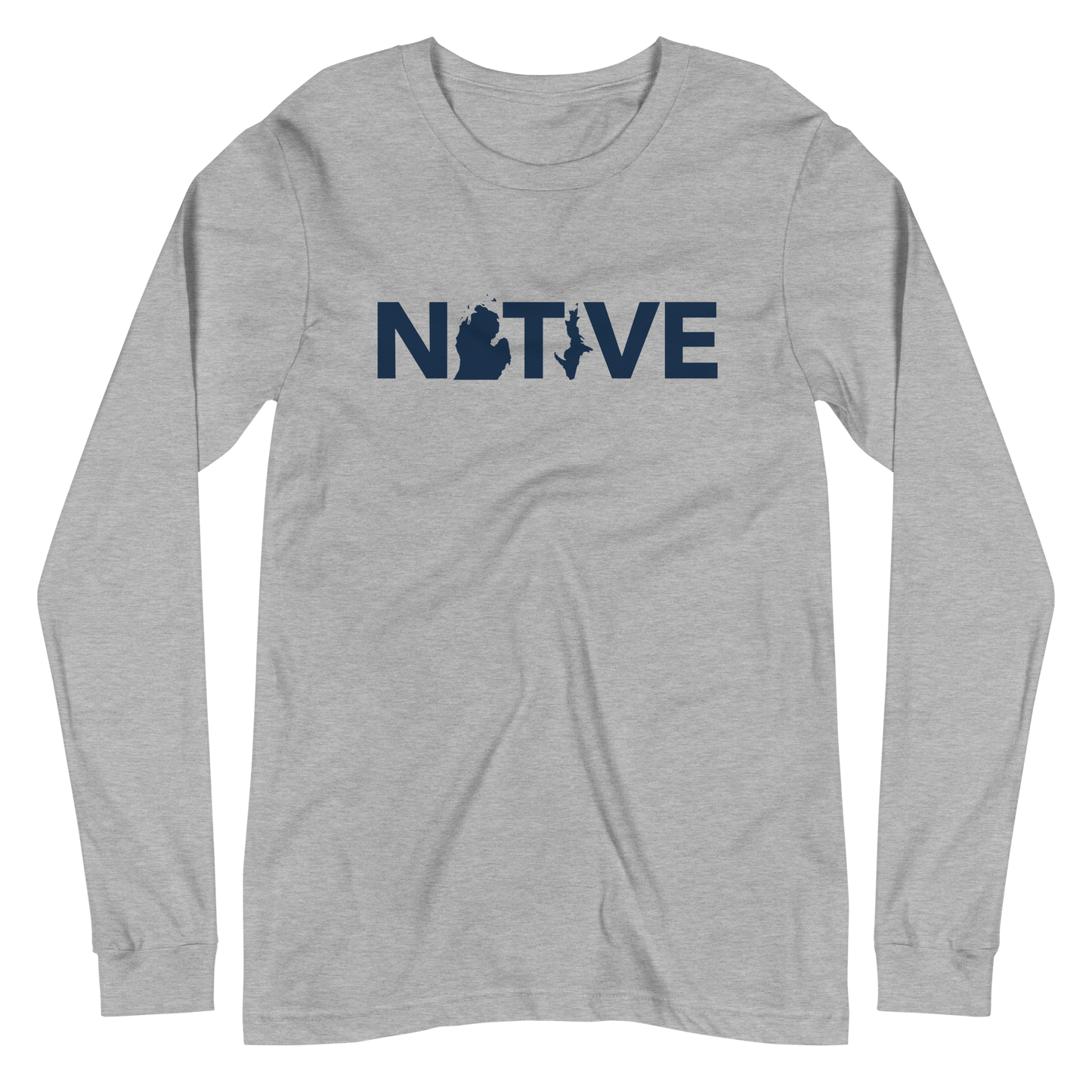 Michigan 'Native' T-Shirt (Geometric Sans Font) | Unisex Long Sleeve