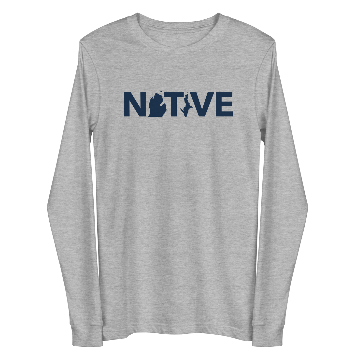 Michigan 'Native' T-Shirt (Geometric Sans Font) | Unisex Long Sleeve