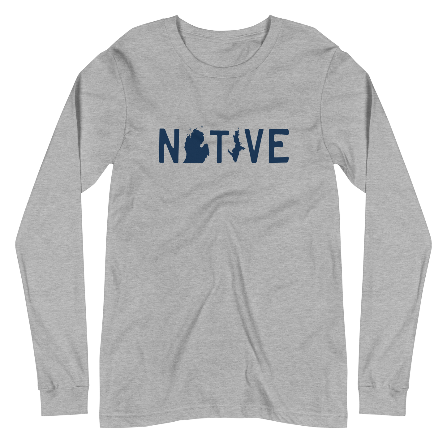 Michigan 'Native' T-Shirt (Licence Plate Font) | Unisex Long Sleeve