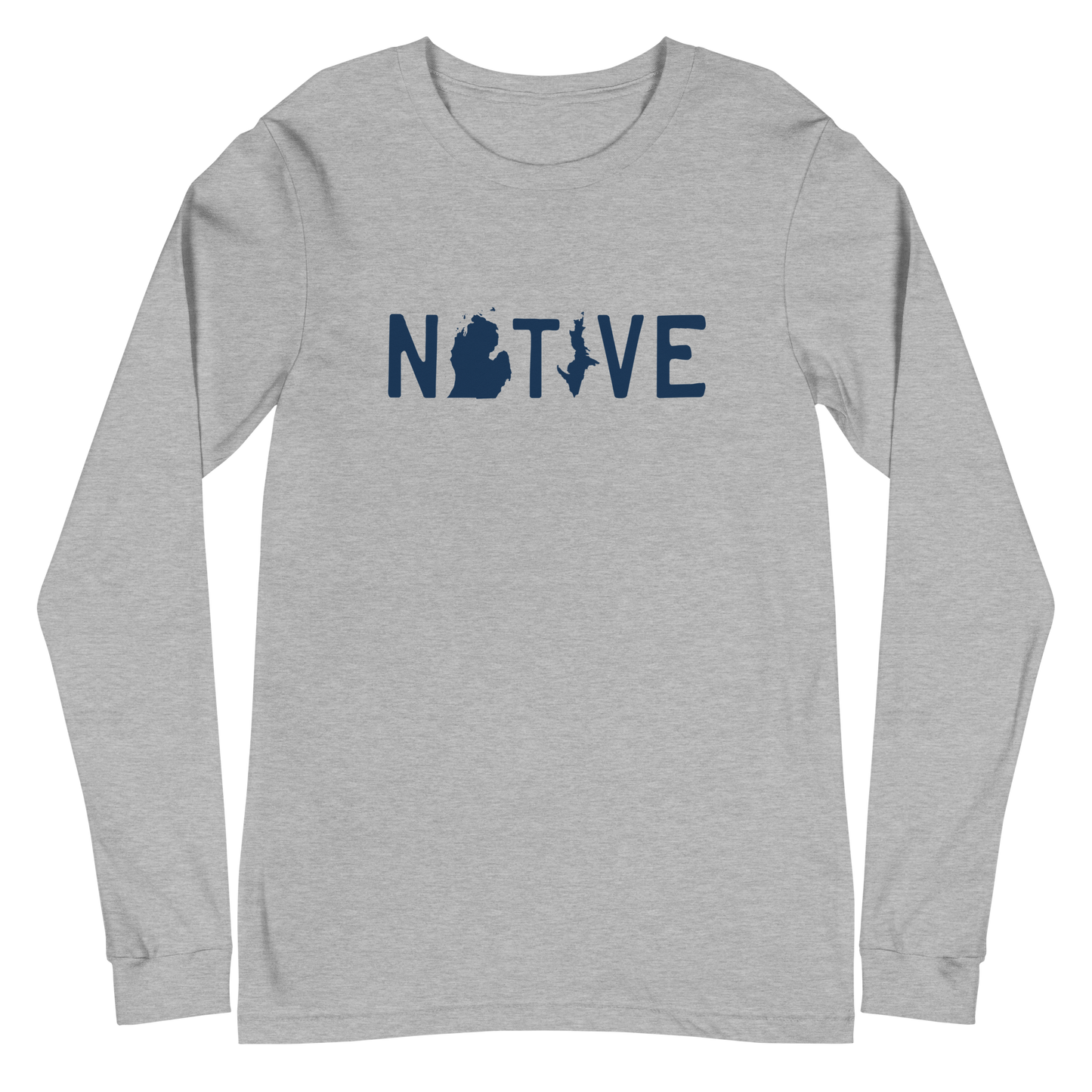 Michigan 'Native' T-Shirt (Licence Plate Font) | Unisex Long Sleeve