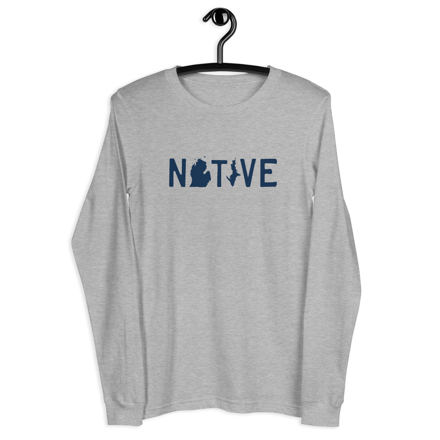 Michigan 'Native' T-Shirt (Licence Plate Font) | Unisex Long Sleeve