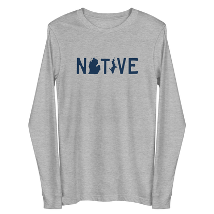 Michigan 'Native' T-Shirt (Licence Plate Font) | Unisex Long Sleeve