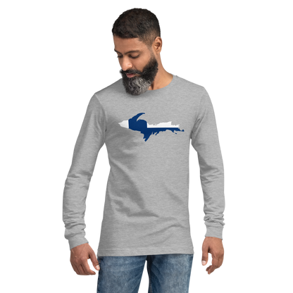 Michigan Upper Peninsula T-Shirt (w/ UP Finland Flag Outline) | Unisex Long Sleeve