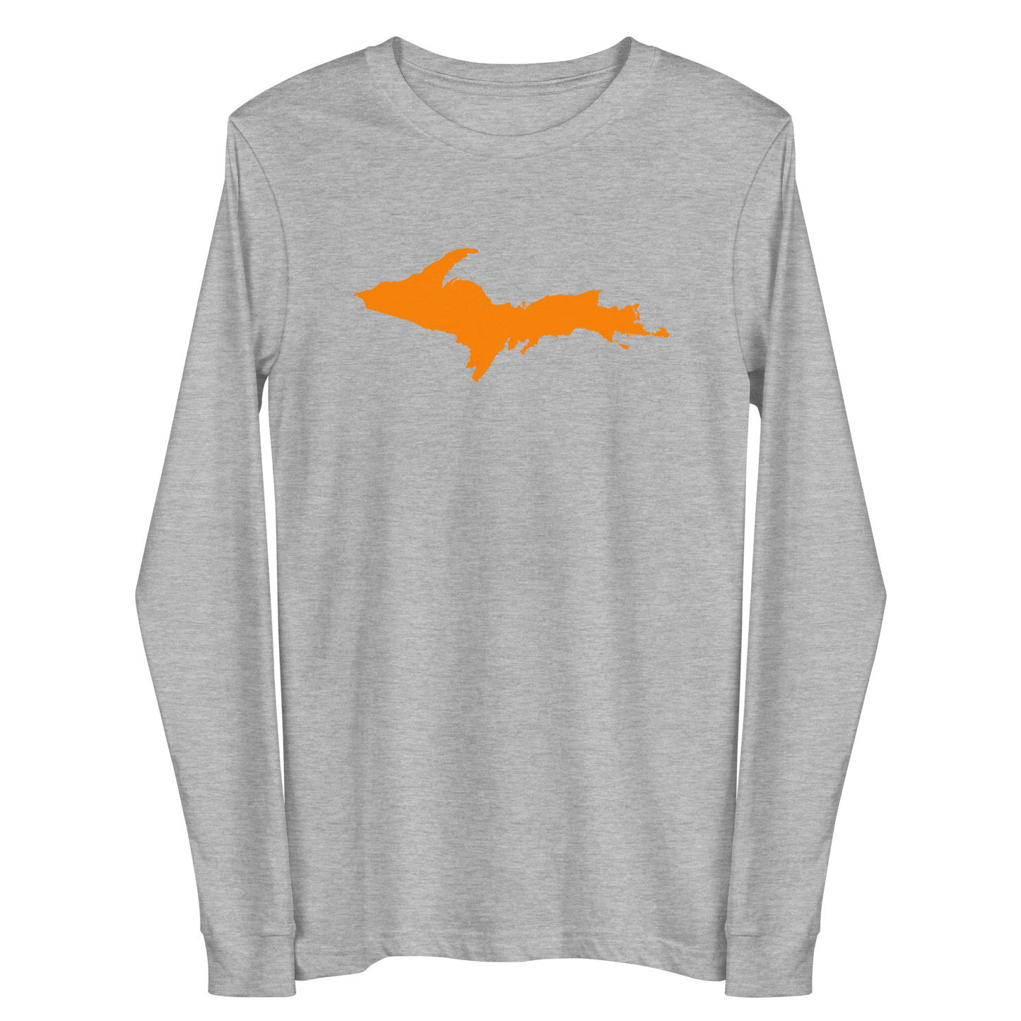 Michigan Upper Peninsula T-Shirt (w/ Orange UP Outline) | Unisex Long Sleeve