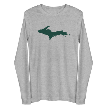 Michigan Upper Peninsula T-Shirt (w/ Green UP Outline) | Unisex Long Sleeve