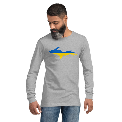 Michigan Upper Peninsula T-Shirt (w/ UP Ukraine Outline) | Unisex Long Sleeve