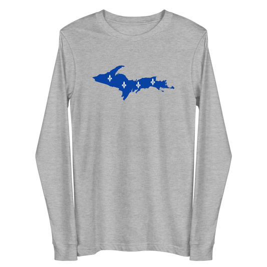 Michigan Upper Peninsula T-Shirt (w/ UP Quebec Flag Outline) | Unisex Long Sleeve