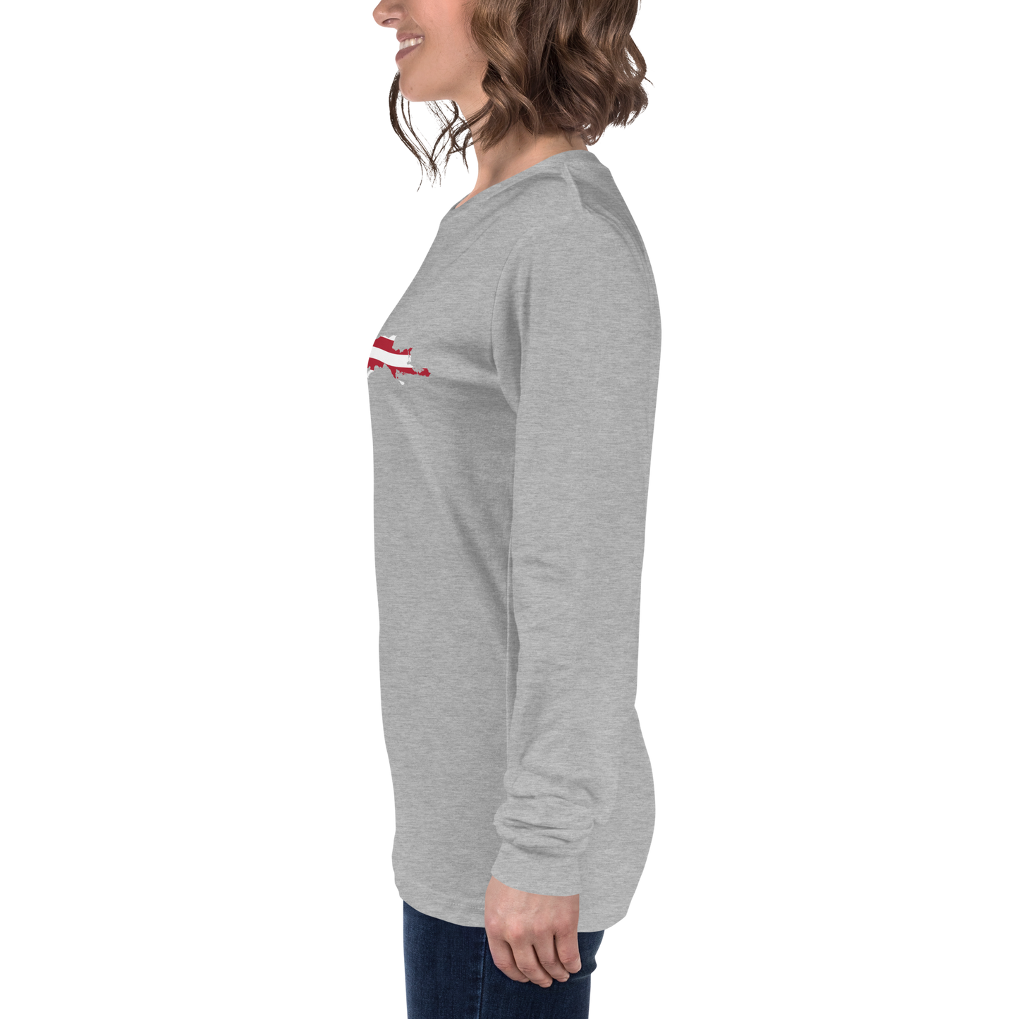 Michigan Upper Peninsula T-Shirt (w/ UP USA Flag Outline) | Unisex Long Sleeve