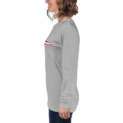 Michigan Upper Peninsula T-Shirt (w/ UP USA Flag Outline) | Unisex Long Sleeve