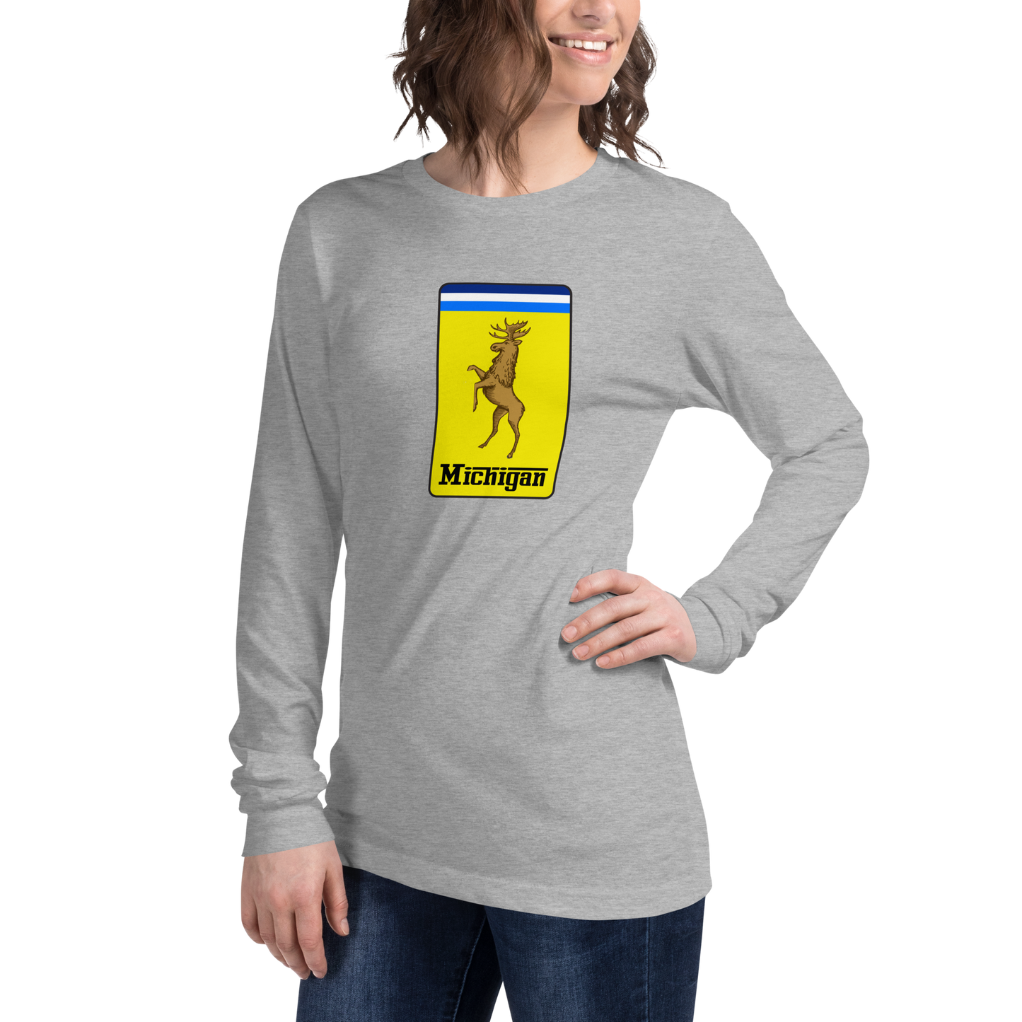 'Michigan' Unisex Long Sleeve T-Shirt (Italian Sports Car Parody)