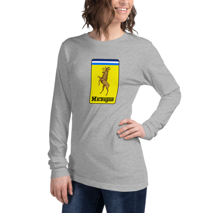 'Michigan' Unisex Long Sleeve T-Shirt (Italian Sports Car Parody)