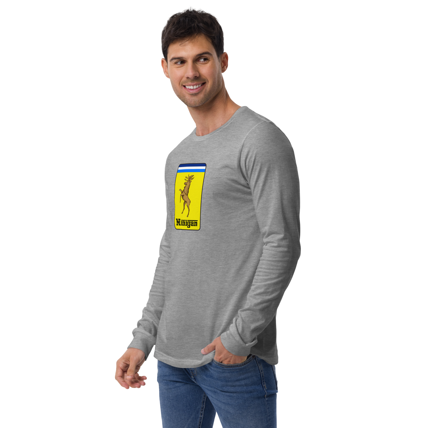 'Michigan' Unisex Long Sleeve T-Shirt (Italian Sports Car Parody)