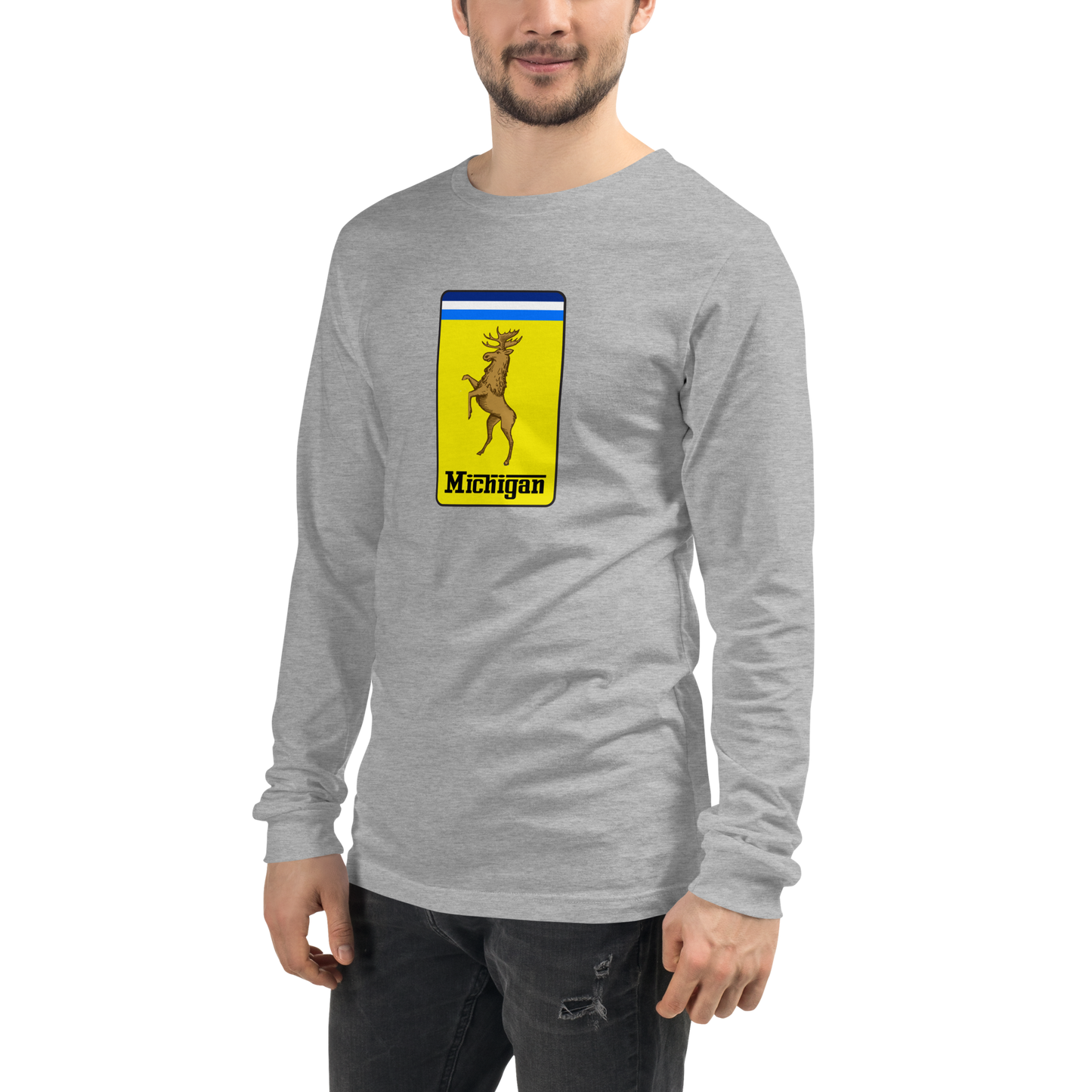 'Michigan' Unisex Long Sleeve T-Shirt (Italian Sports Car Parody)