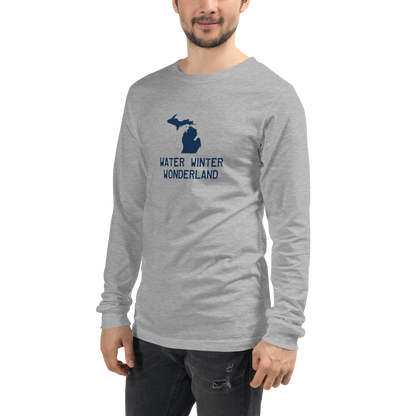 Michigan 'Water Winter Wonderland' Long Sleeve T-Shirt | Unisex