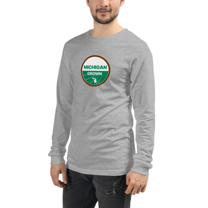 'Michigan Grown' Long Sleeve T-Shirt (Organic Certification Parody)