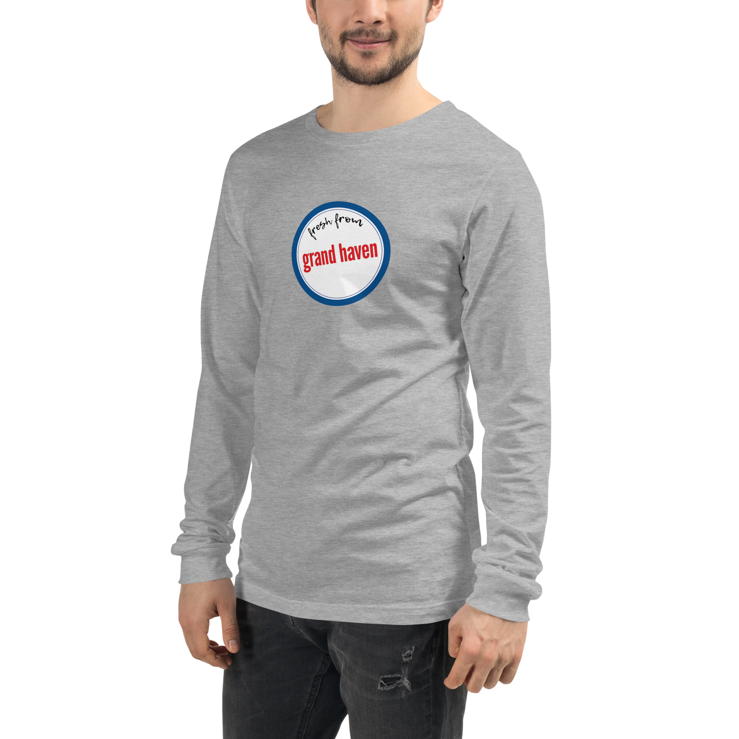 'Fresh From Grand Haven' Long Sleeve T-Shirt (Hypermarket Parody) | Unisex