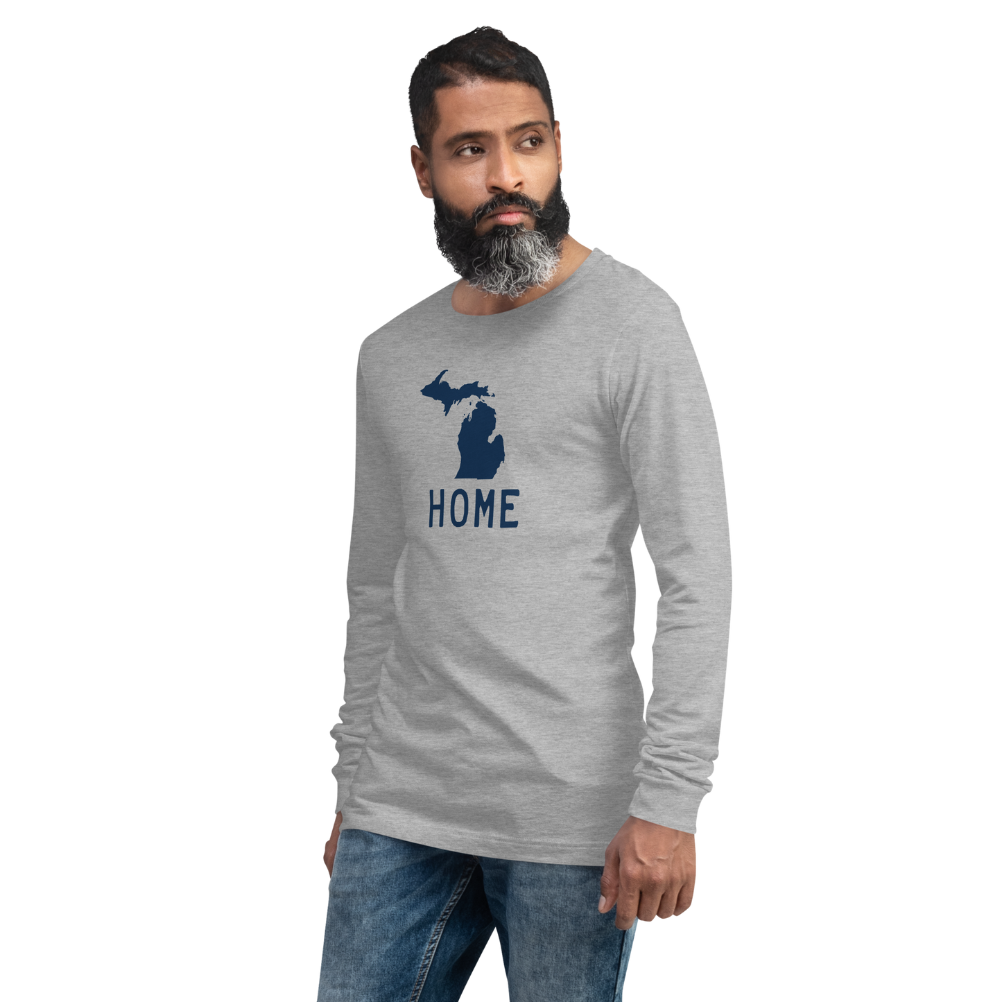 Michigan 'Home' T-Shirt (Licence Plate Font) | Unisex Long Sleeve