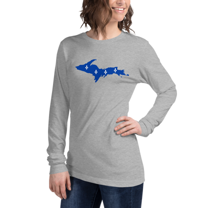 Michigan Upper Peninsula T-Shirt (w/ UP Quebec Flag Outline) | Unisex Long Sleeve