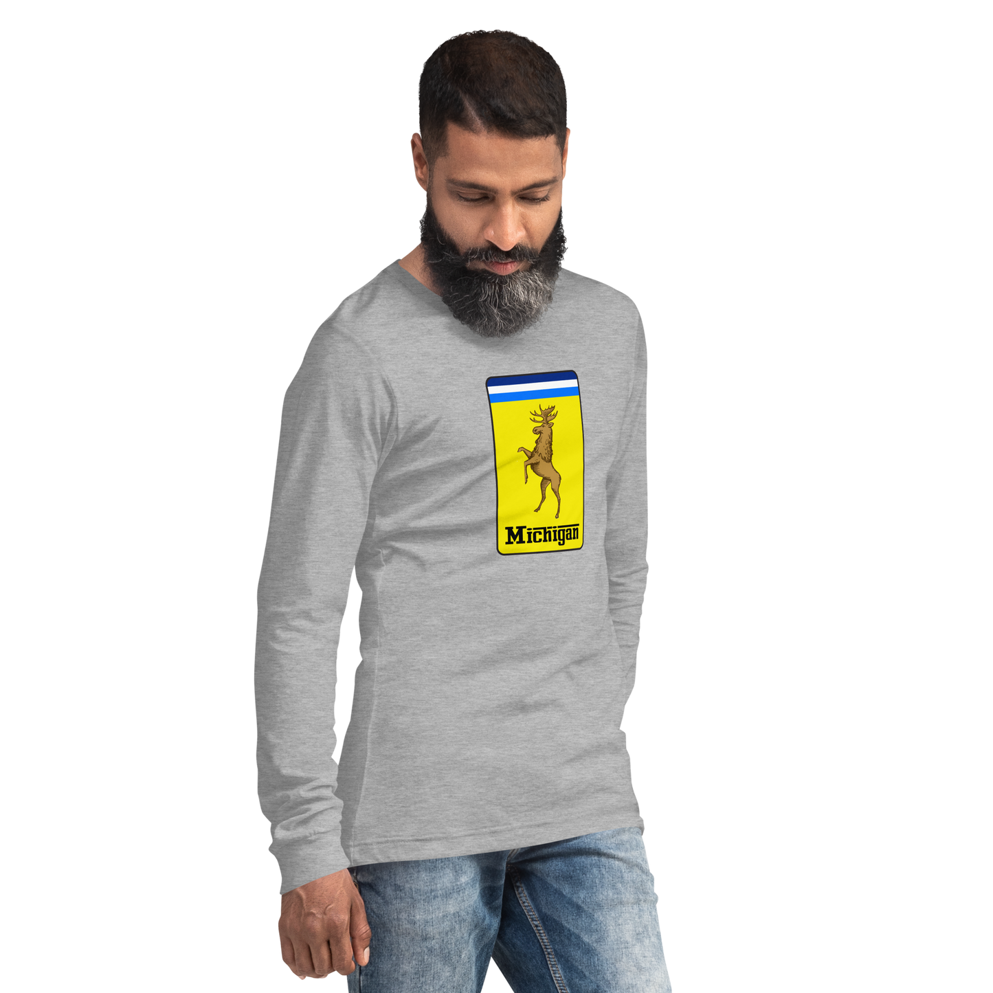 'Michigan' Unisex Long Sleeve T-Shirt (Italian Sports Car Parody)