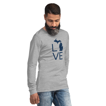 Michigan 'Love' T-Shirt (Thin Sans Font) | Unisex Long Sleeve