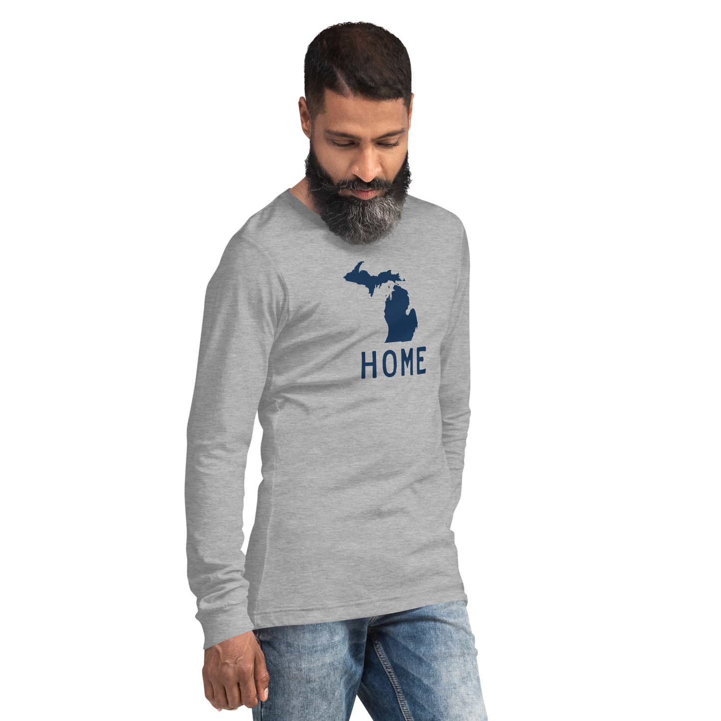 Michigan 'Home' T-Shirt (Licence Plate Font) | Unisex Long Sleeve