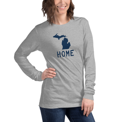 Michigan 'Home' T-Shirt (Licence Plate Font) | Unisex Long Sleeve