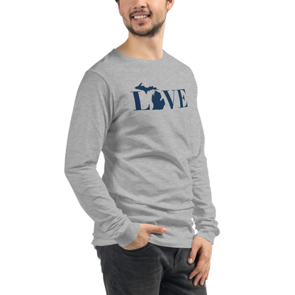 Michigan 'Love' T-Shirt (Didone Font) | Unisex Long Sleeve