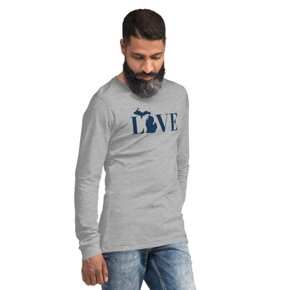 Michigan 'Love' T-Shirt (Didone Font) | Unisex Long Sleeve