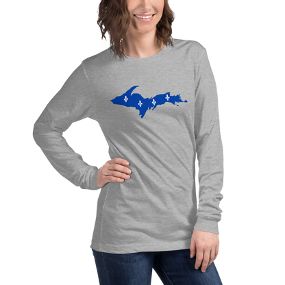 Michigan Upper Peninsula T-Shirt (w/ UP Quebec Flag Outline) | Unisex Long Sleeve