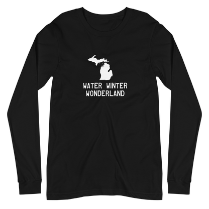 Michigan 'Water Winter Wonderland' Long Sleeve T-Shirt | Unisex