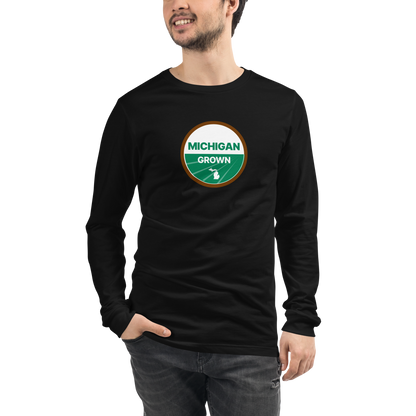 'Michigan Grown' Long Sleeve T-Shirt (Organic Certification Parody)