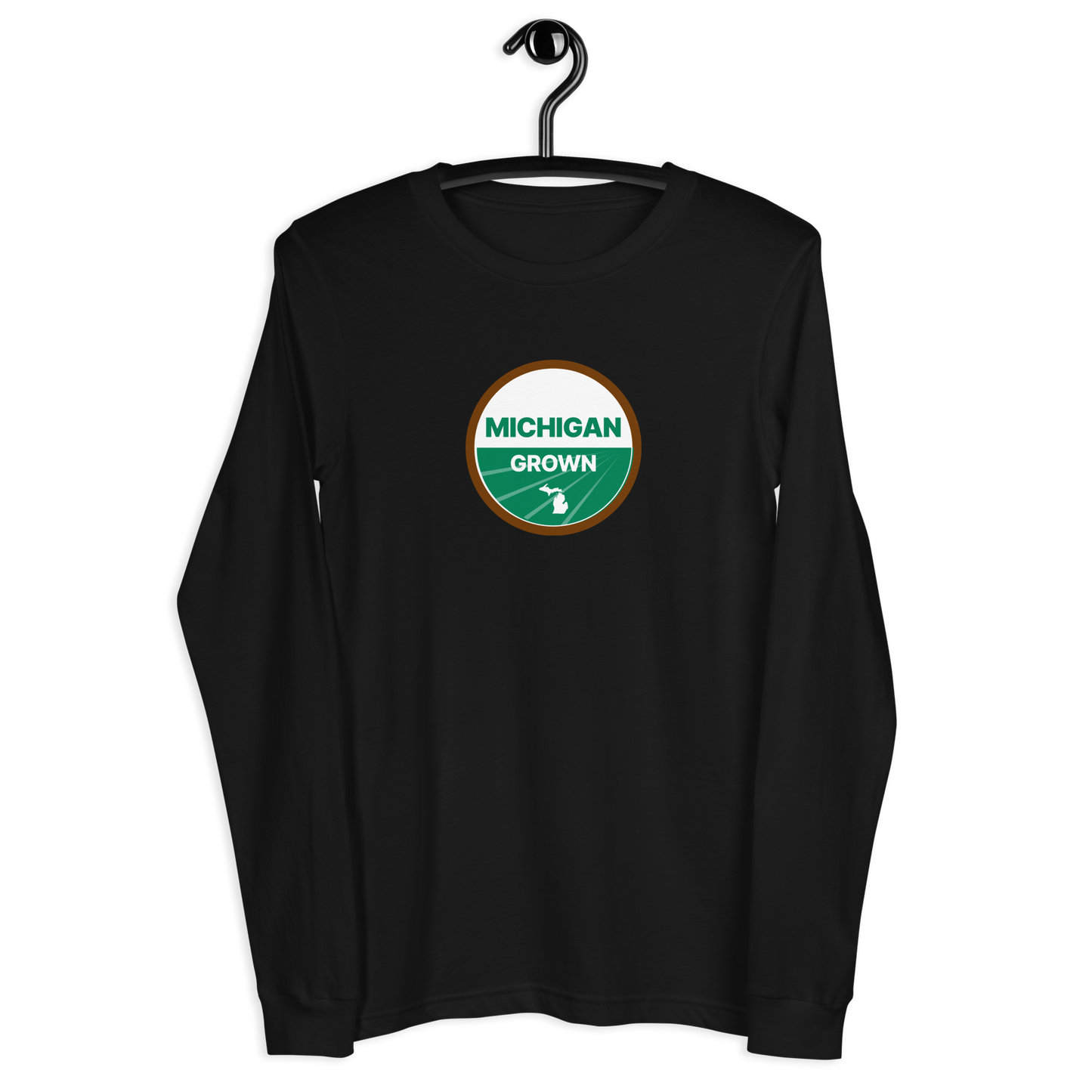 'Michigan Grown' Long Sleeve T-Shirt (Organic Certification Parody)