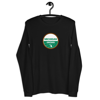 'Michigan Grown' Long Sleeve T-Shirt (Organic Certification Parody)