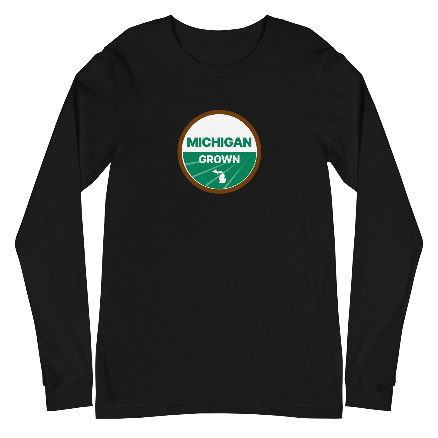 'Michigan Grown' Long Sleeve T-Shirt (Organic Certification Parody)