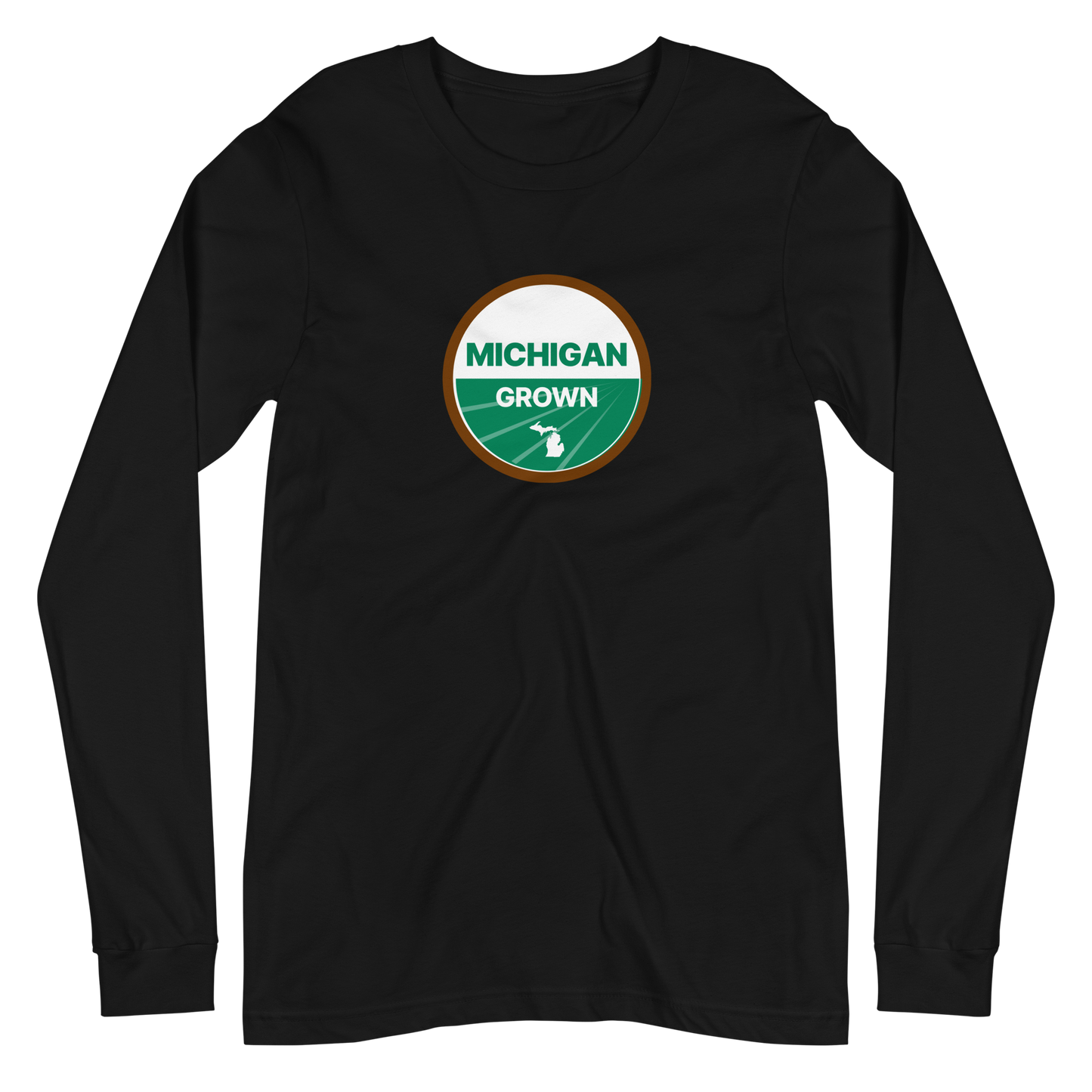 'Michigan Grown' Long Sleeve T-Shirt (Organic Certification Parody)