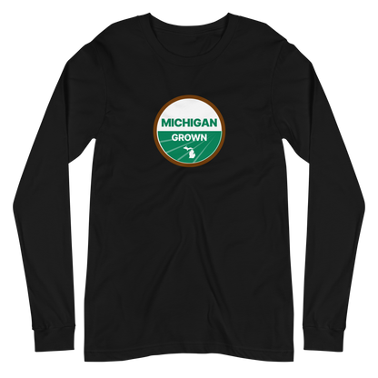 'Michigan Grown' Long Sleeve T-Shirt (Organic Certification Parody)