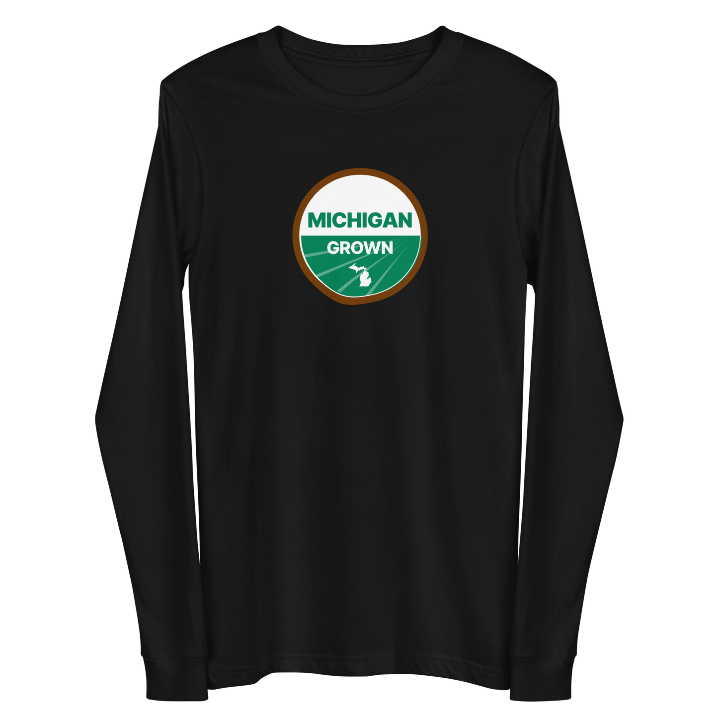 'Michigan Grown' Long Sleeve T-Shirt (Organic Certification Parody)