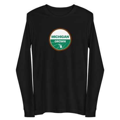 'Michigan Grown' Long Sleeve T-Shirt (Organic Certification Parody)