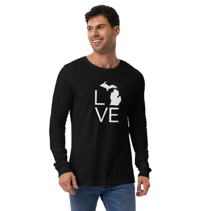 Michigan 'Love' T-Shirt (Thin Sans Font) | Unisex Long Sleeve