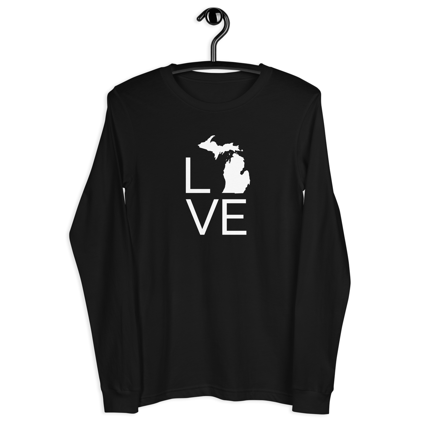 Michigan 'Love' T-Shirt (Thin Sans Font) | Unisex Long Sleeve