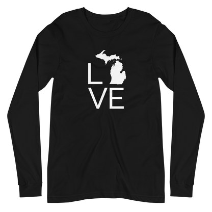 Michigan 'Love' T-Shirt (Thin Sans Font) | Unisex Long Sleeve