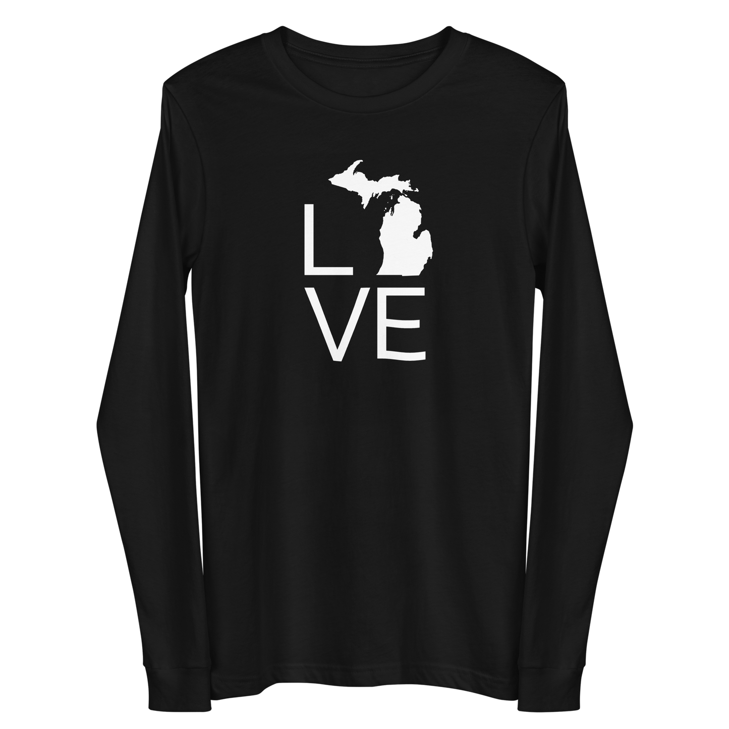 Michigan 'Love' T-Shirt (Thin Sans Font) | Unisex Long Sleeve